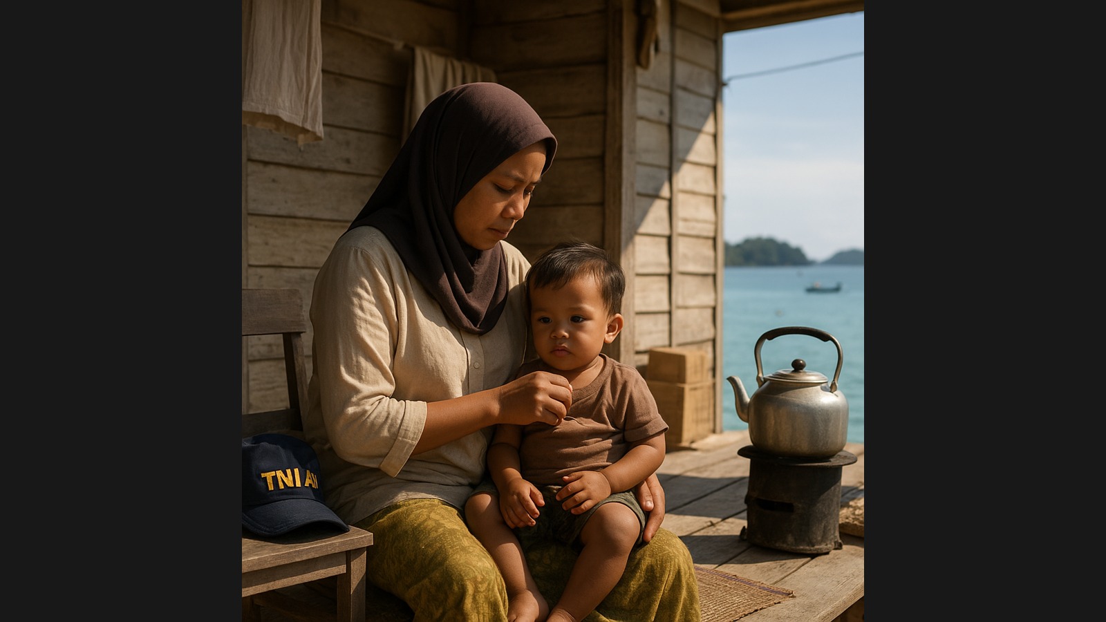 Ketegaran Istri Prajurit Jaga Pos Terpencil di Pulau Sebatik Sambil Mengasuh Anak