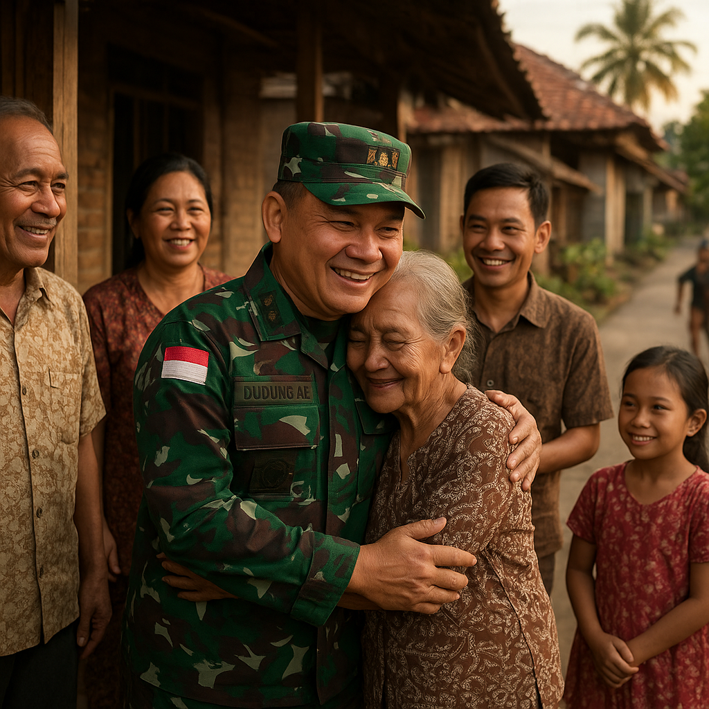 Kisah Panglima TNI Dudung di Kampung Halaman: Menyatu dengan Sanak Keluarga dan Warga