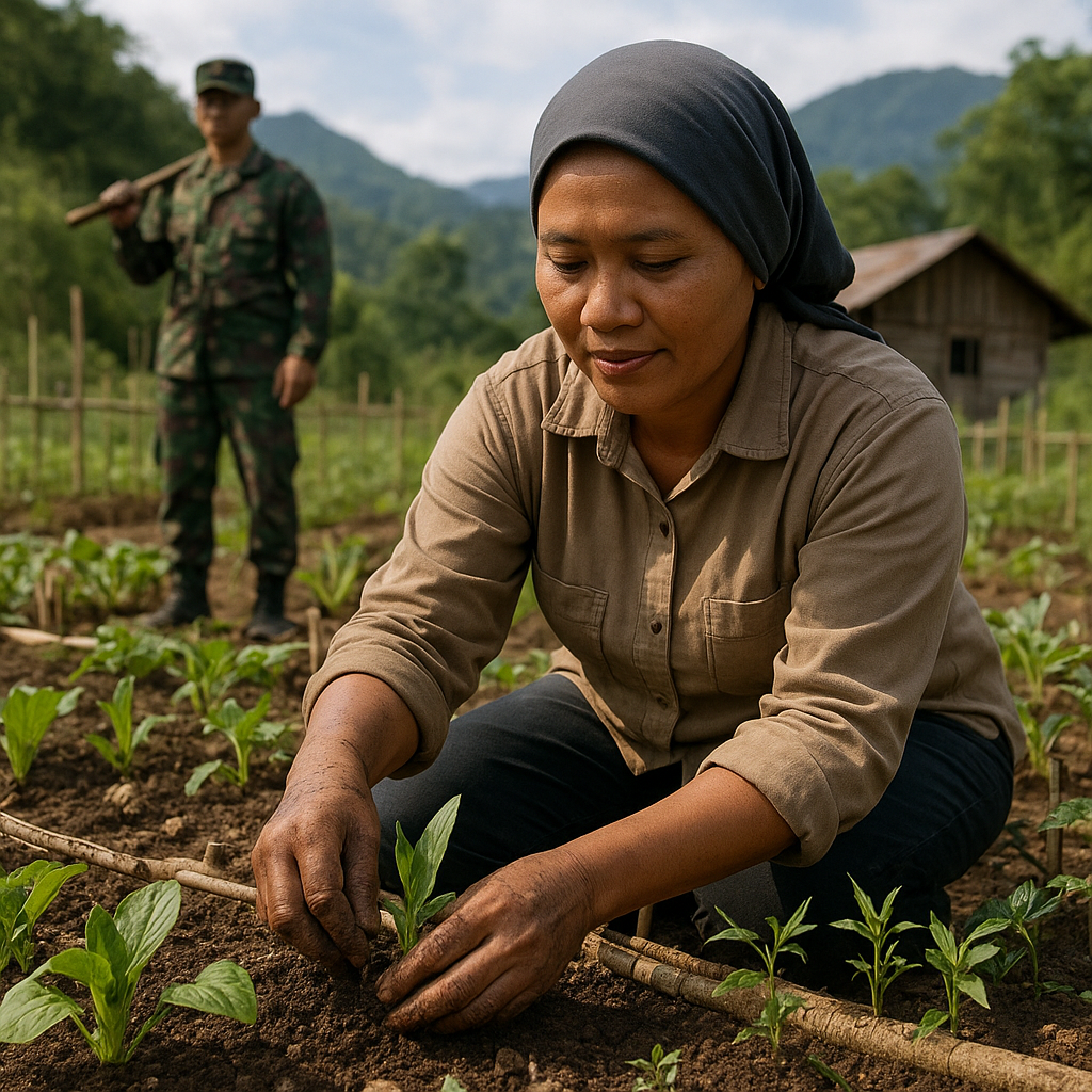Ketika Istri Prajurit TNI AD di Papua Ubah Lahan Kosong Jadi Kebun Sayur Produktif