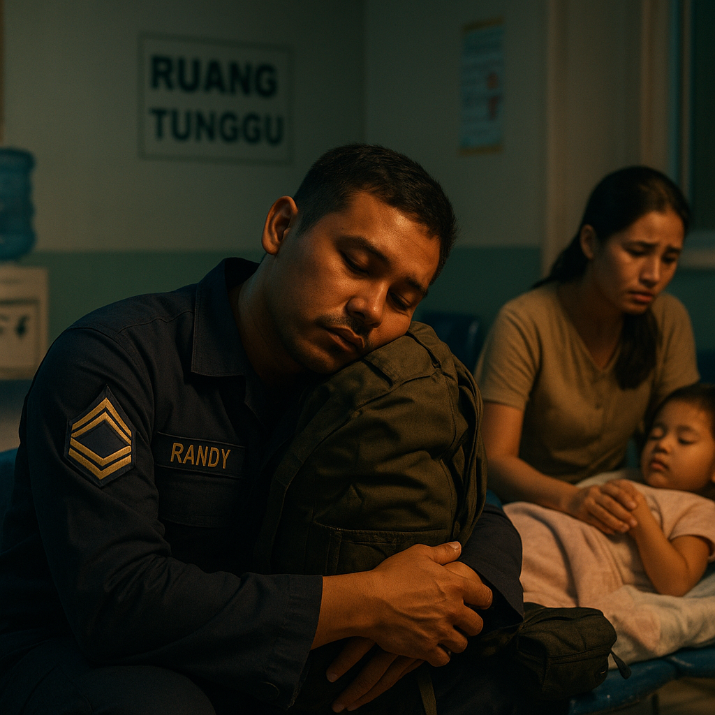 Kisah Perjuangan Sertu Randy, Ayah Anggota TNI AU yang Menginap di Ruang Tunggu Rumah Sakit Demi Temani Anaknya Sakit Jantung