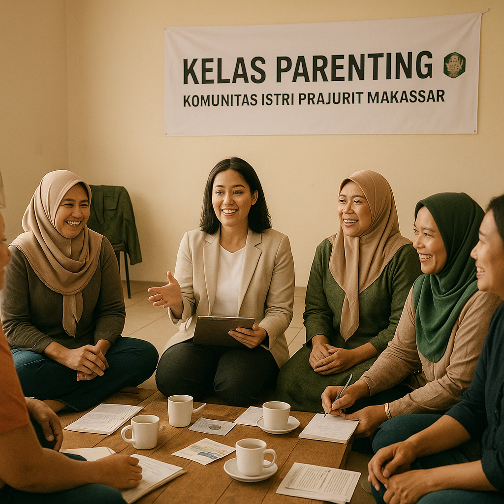 Komunitas Istri Prajurit di Makassar Rutin Gelar 'Kelas Parenting' untuk Saling Berbagi dan Mendukung