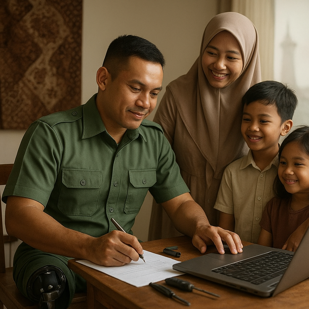 Prajurit TNI AD Penyandang Disabilitas di Yogyakarta Dapat Apresiasi karena Tetap Aktif Berkarya dan Menjadi Tulang Punggung Keluarga