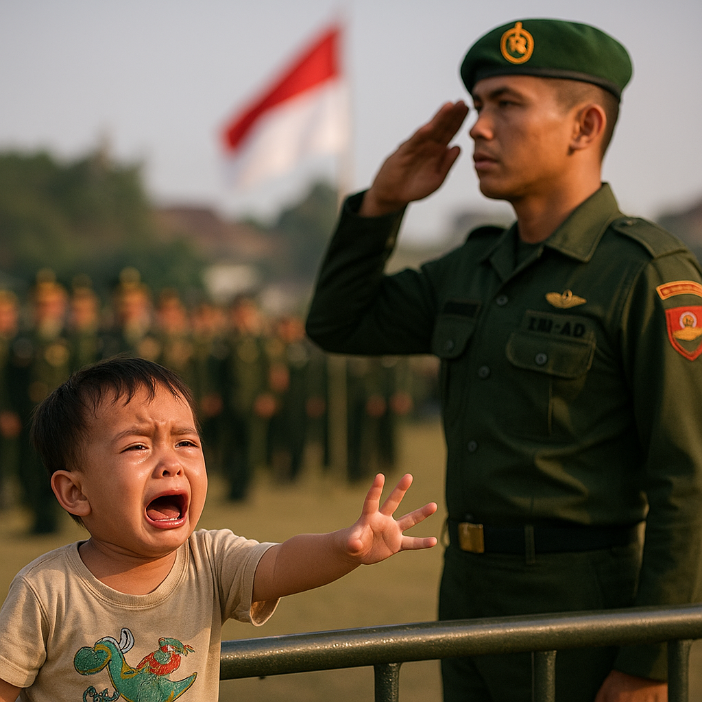 Video Viral: Anak Prajurit TNI AD Menangis di Upacara Pelantikan Ayahnya karena Tak Bisa Dipeluk