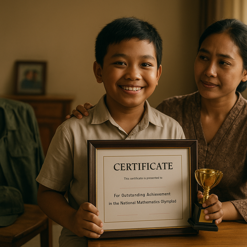 Anak Prajurit TNI AD Meraih Juara Olimpiade Matematika dengan Motivasi "Ayah di Perbatasan"
