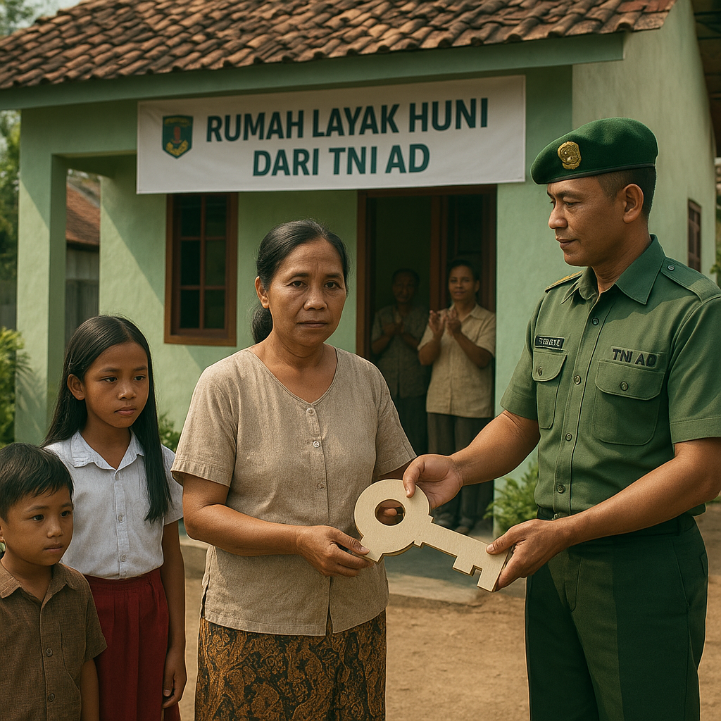 Istri Prajurit Gugur di Papua Dapat Rumah Layak Huni dari TNI AD