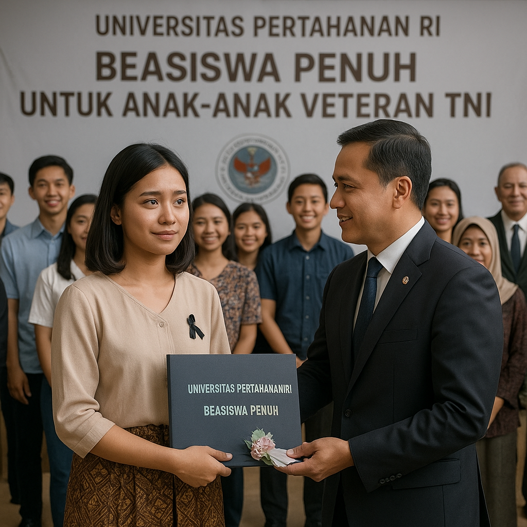 Anak-Anak Veteran TNI Terima Beasiswa Penuh dari Universitas Pertahanan