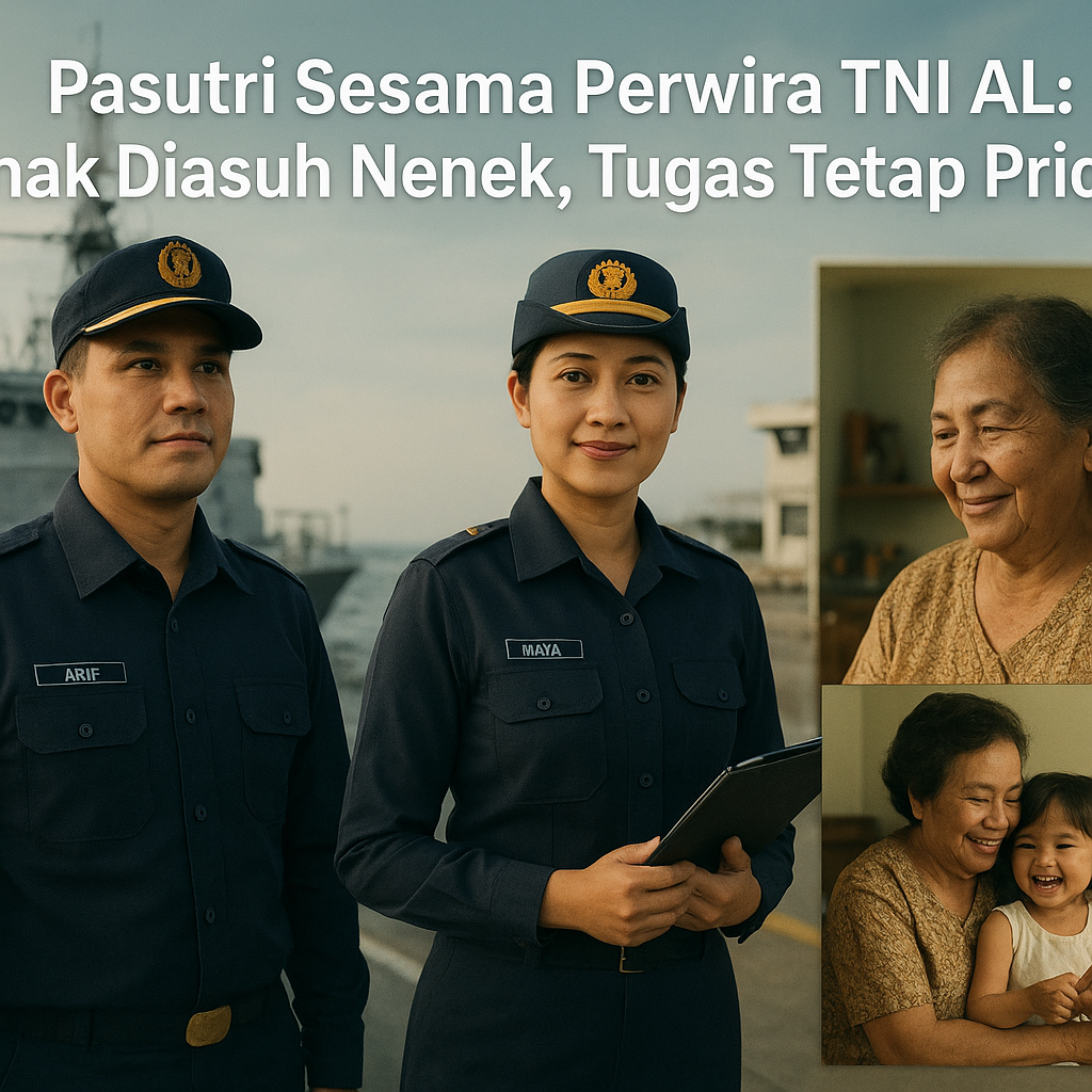 Pasutri Sesama Perwira TNI AL: Anak Diasuh Nenek, Tugas Tetap Prioritas