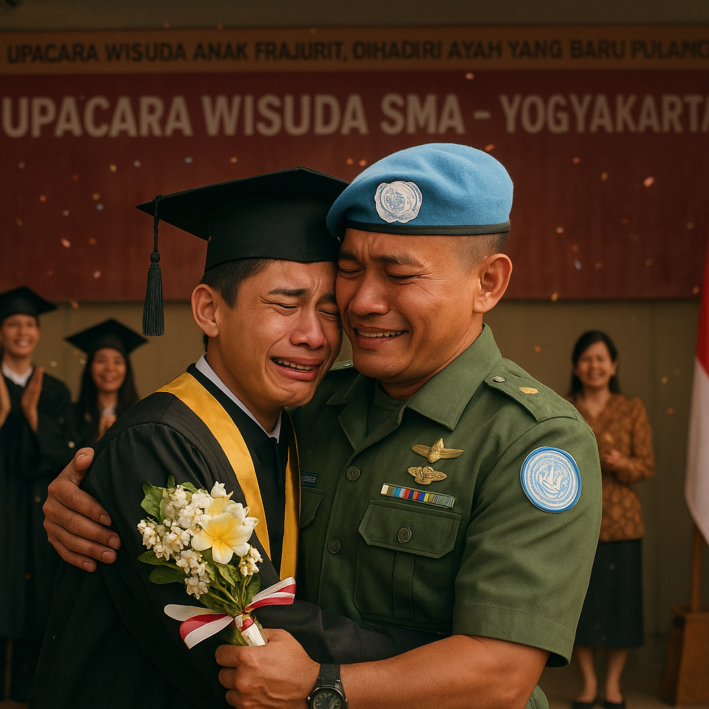Upacara Wisuda Anak Prajurit, Dihadiri Ayah yang Baru Pulang dari Misi Perdamaian PBB