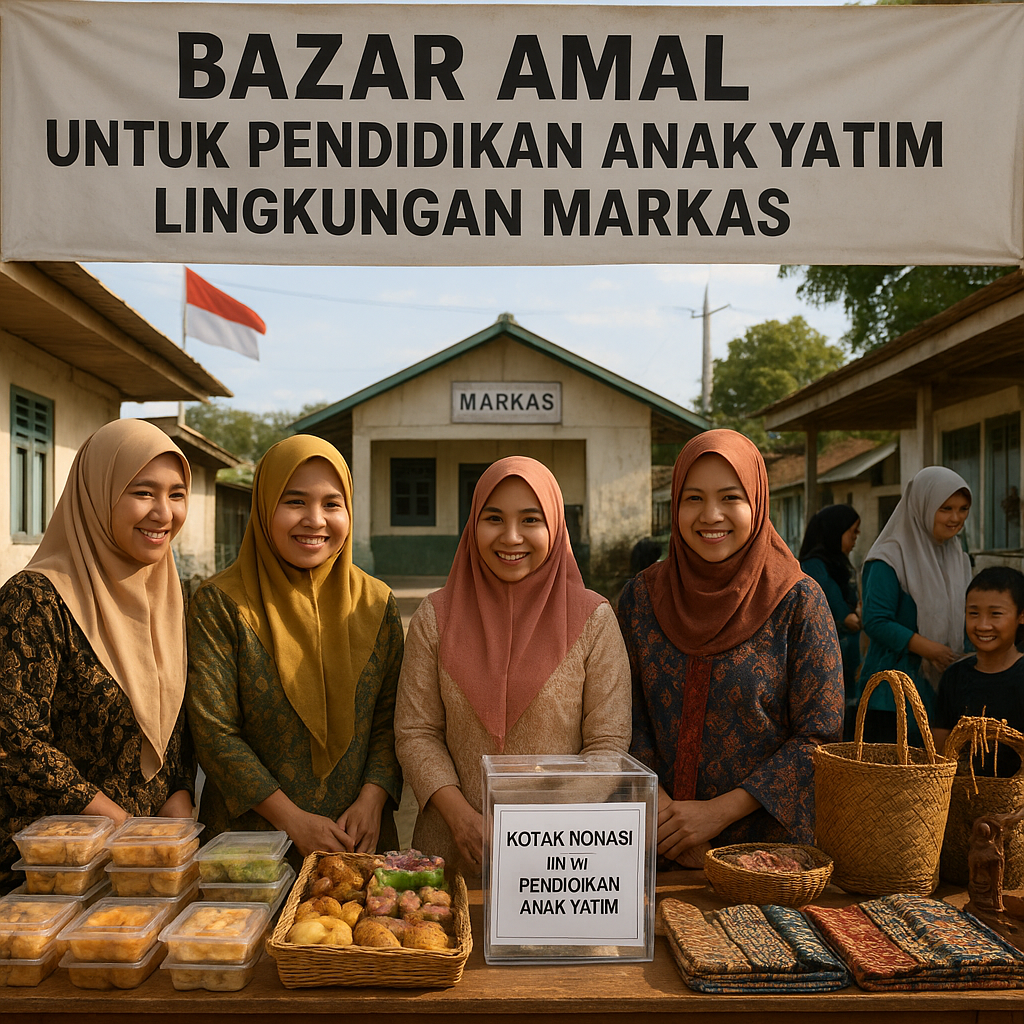 Komunitas Istri Prajurit di Ambon Gelar Bazar untuk Bantu Pendidikan Anak Yatim di Lingkungan Markas