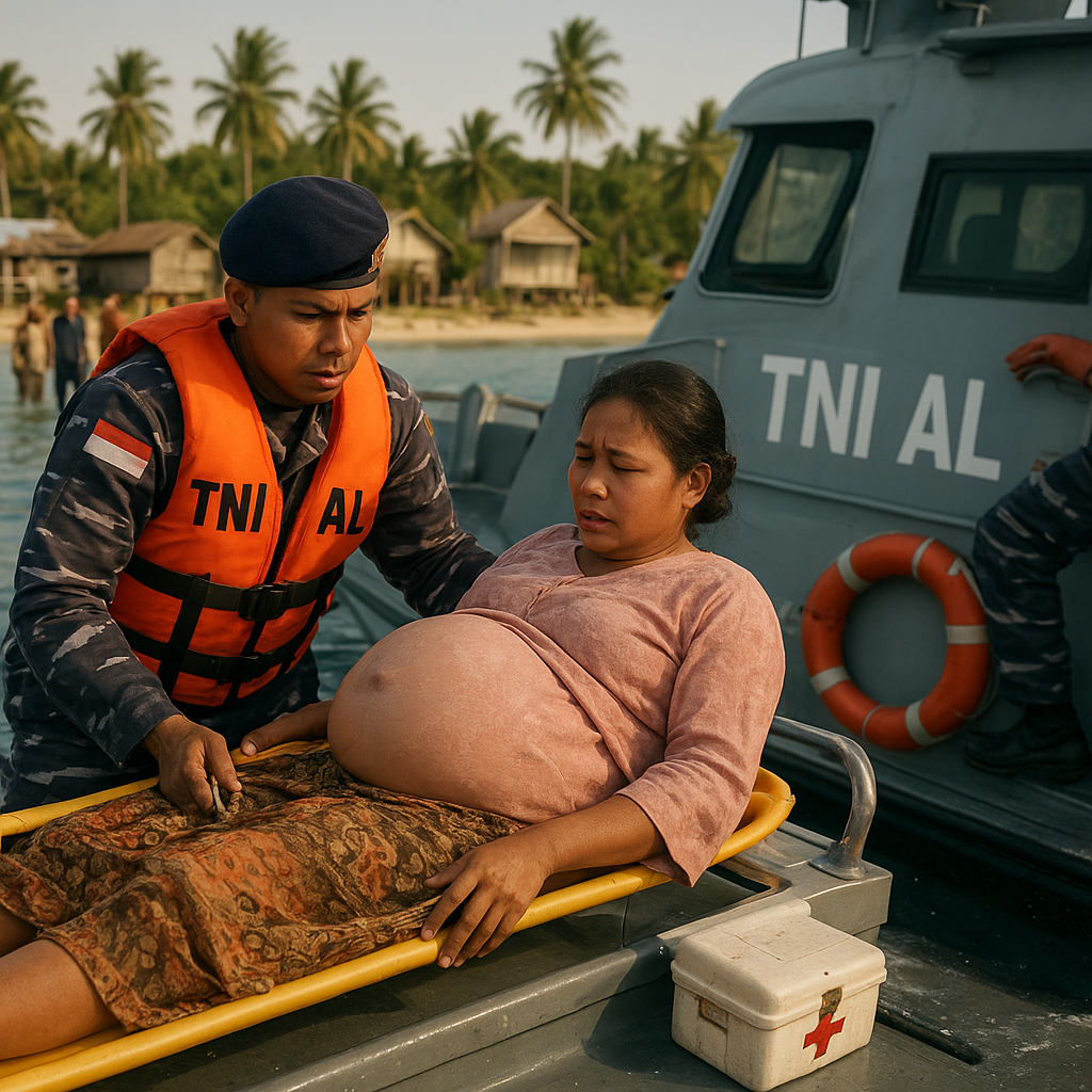 Prajurit TNI AL Selamatkan Ibu Hamil di Pulau Terpencil, Bayi Diberi Nama Sang Penyelamat