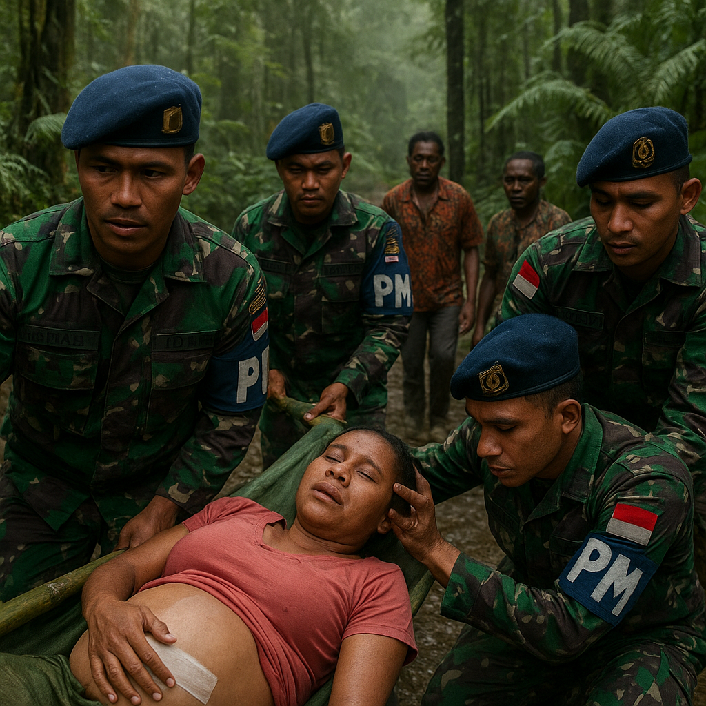 Polisi Militer TNI Bantu Evakuasi Ibu Hamil di Daerah Konflik, Tidak Kenal Lelah