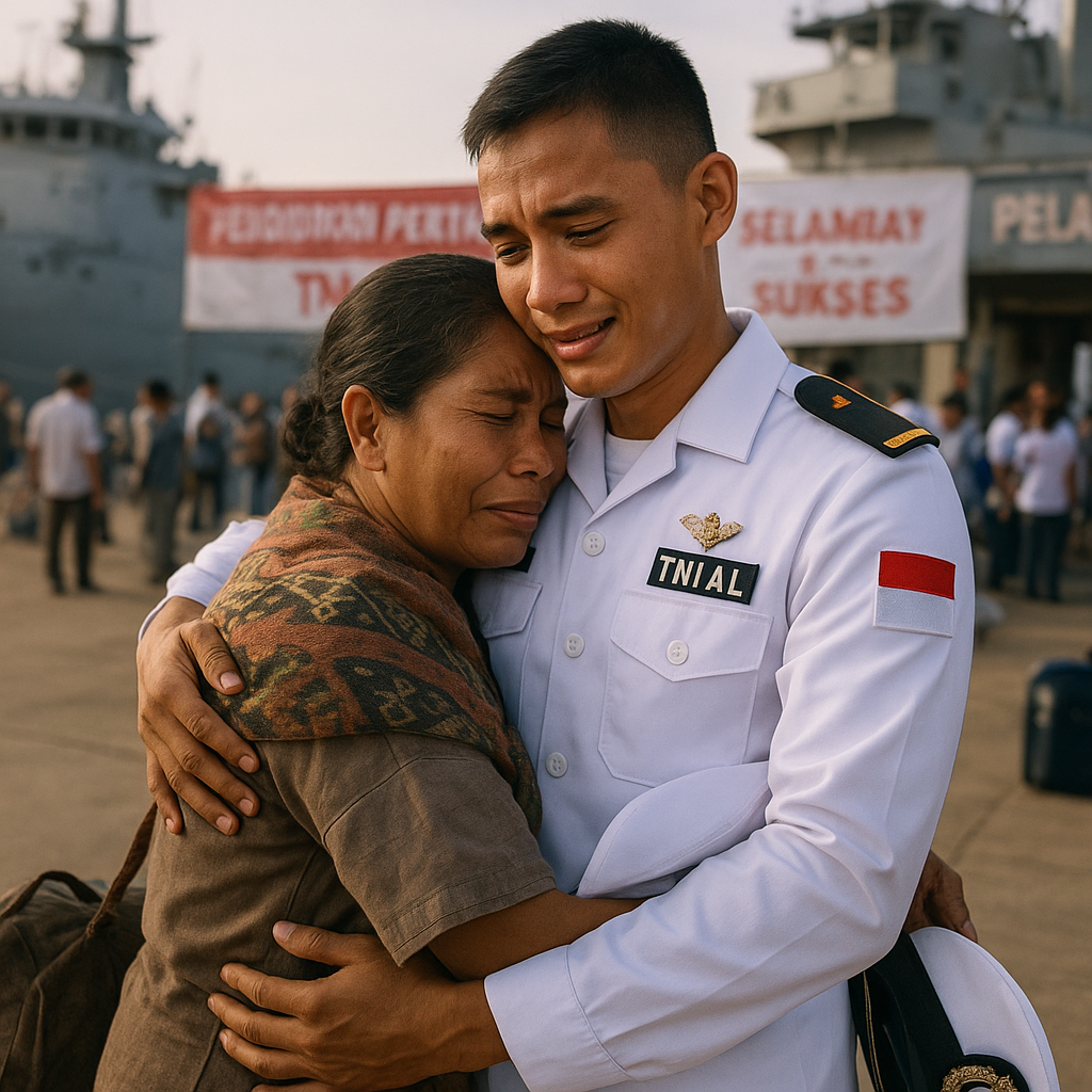 Perjalanan Ibu Prajurit TNI AL Menjemput Anaknya yang Lulus Pendidikan Pertama