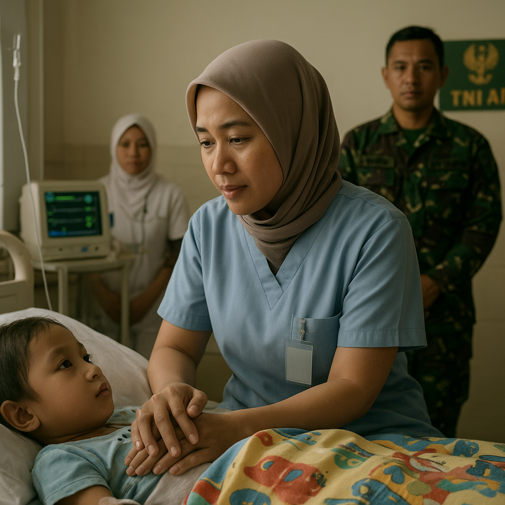 Istri Prajurit TNI yang Juga Tenaga Kesehatan Rela Jadi 'Ibu Asuh' bagi Anak Prajurit Lain yang Sakit