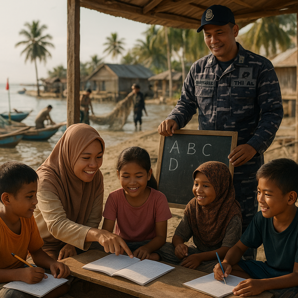 Kisah Guru Relawan di Pulau Terluar: Istri Prajurit TNI AL yang Mengajar Anak Nelayan