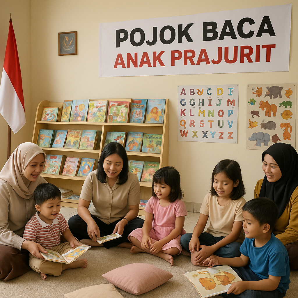 Inisiatif 'Pojok Baca Anak Prajurit' di Asrama TNI Cerdaskan Generasi Penerus