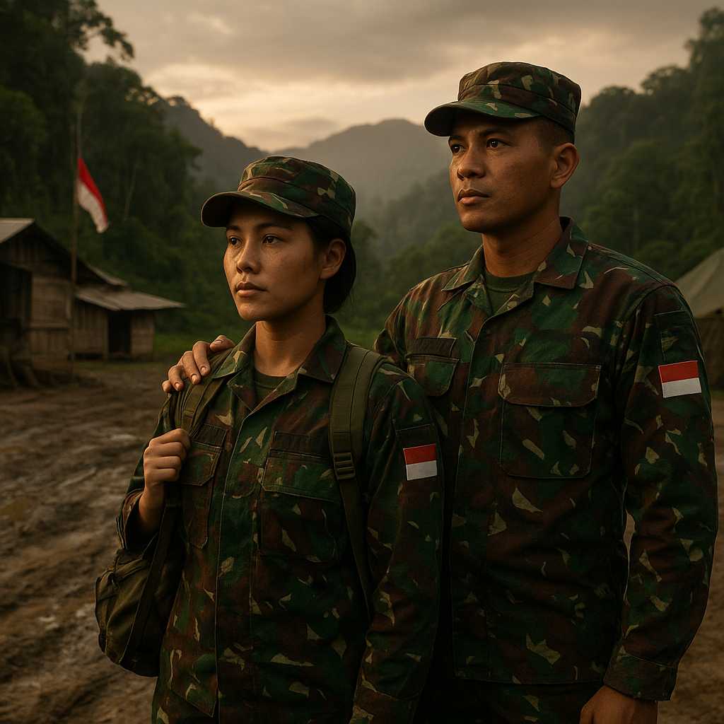 Kisah Sepasang Suami Istri Prajurit TNI yang Sama-sama Bertugas di Daerah Terpencil Papua