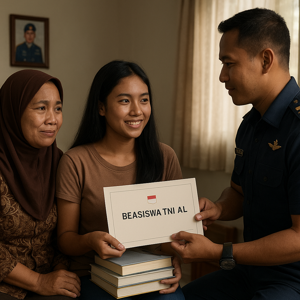 Bantuan Beasiswa dari TNI AL untuk Anak Prajurit yang Berprestasi di Tengah Kesulitan Ekonomi