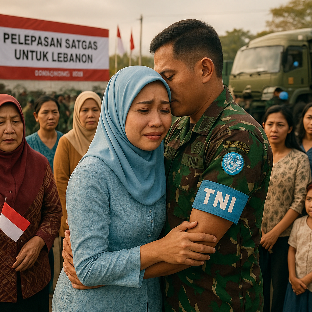 Keikhlasan Istri Prajurit TNI Lepas Suami Bertugas ke Lebanon di Tengah Serangan Israel ke UNIFIL