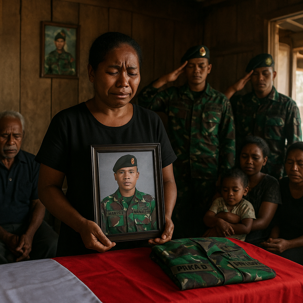 Istri Prajurit Gugur di Papua: 'Saya Bangga Suami Saya Martir Demi NKRI'