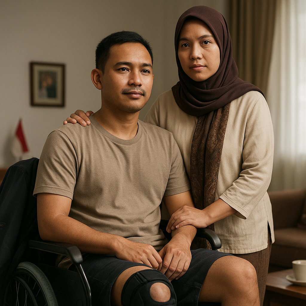 Tetap Setia Meski Kini Harus di Kursi Roda: Cerita Cinta Istri Serda TNI AU Korban Kecelakaan Dinas