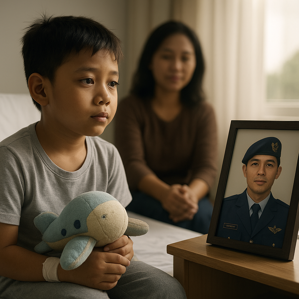 Kisah Anak Prajurit TNI AU yang Berjuang Sembuh dari Sakit untuk Sambut Ayah Pulang dari Misi