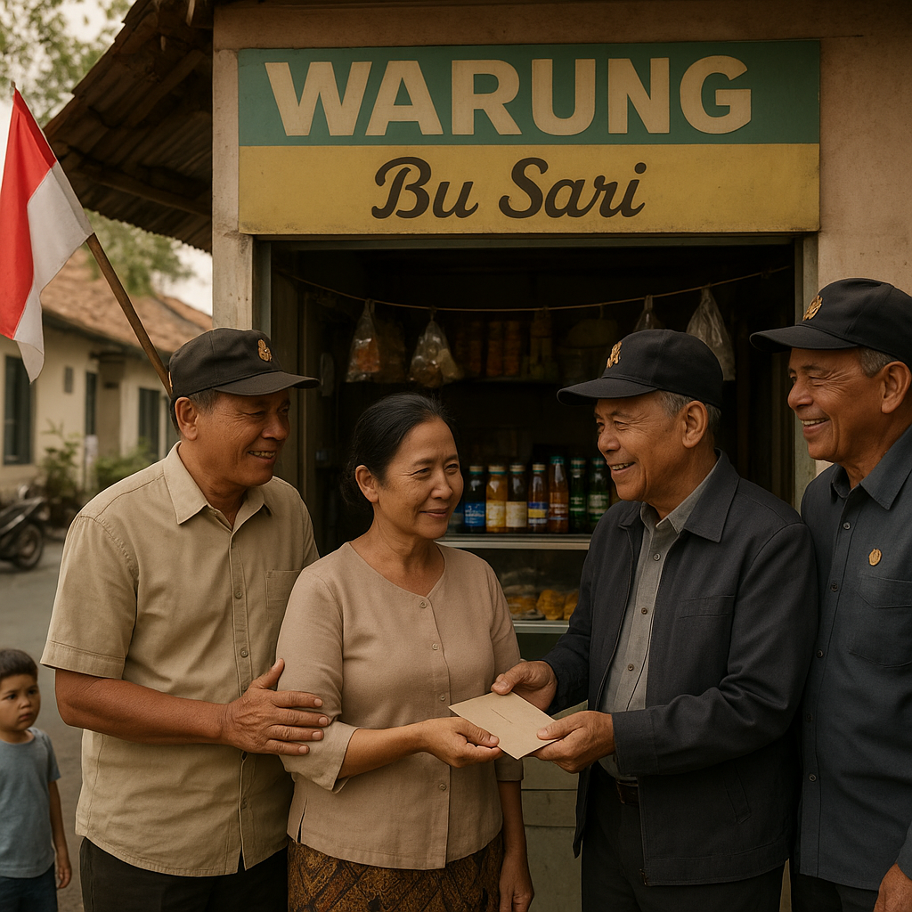 Janda Prajurit TNI Korban Tugas Diberi Bantuan Usaha Warung oleh Veteran
