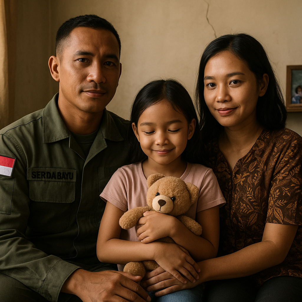Prajurit TNI Adopsi Anak Korban Bencana: 'Dia Kini Jadi Bagian Keluarga Kami'