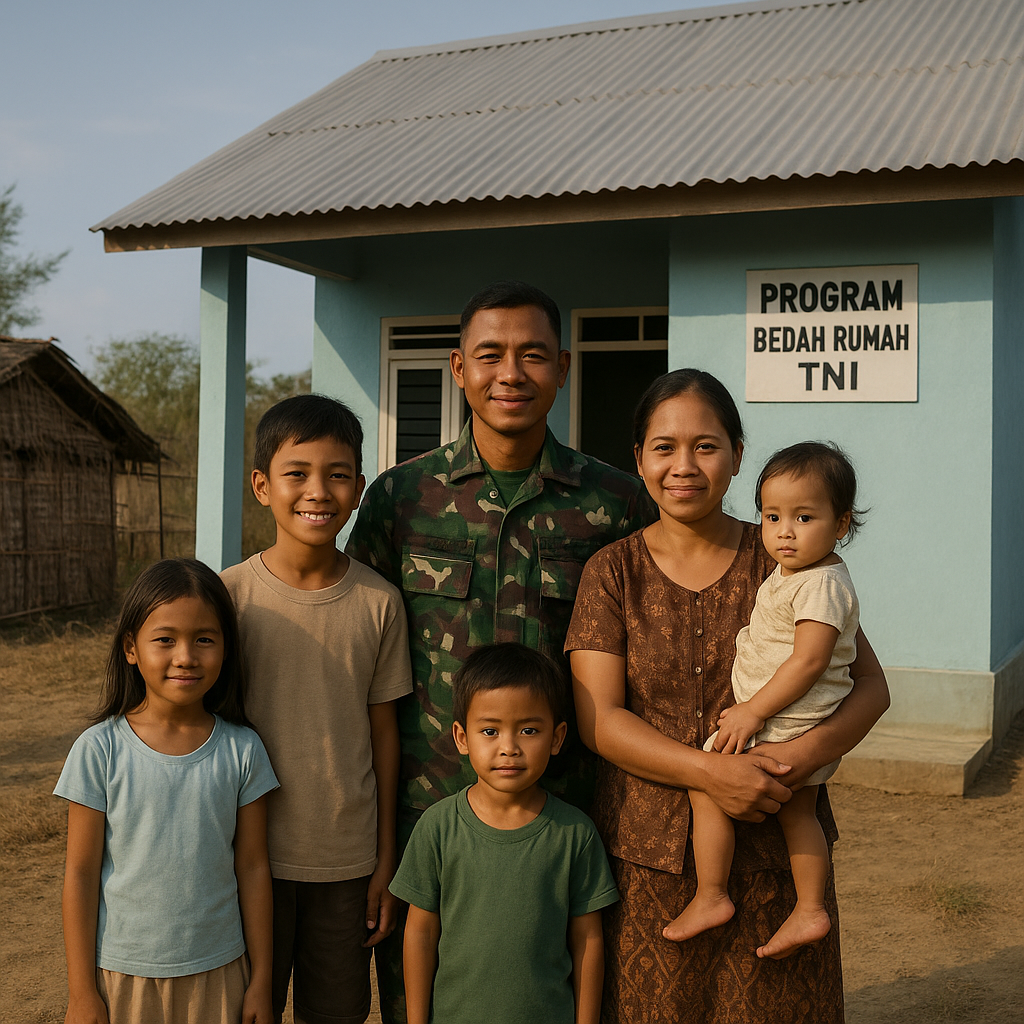 TNI Bangunkan Rumah Layak untuk Keluarga Prajurit yang Tinggal di Gubuk
