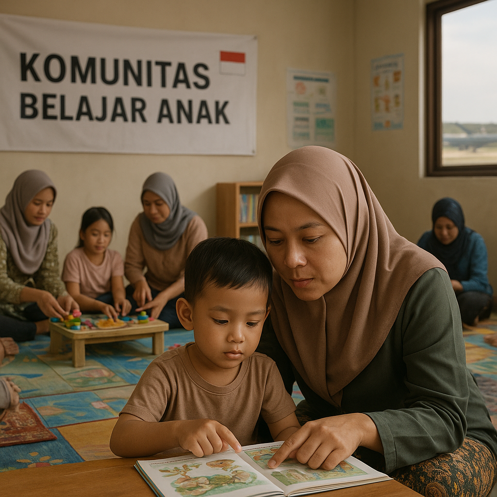 Istri Prajurit TNI AU Dirikan Komunitas Belajar Anak untuk Teman Seperjuangan