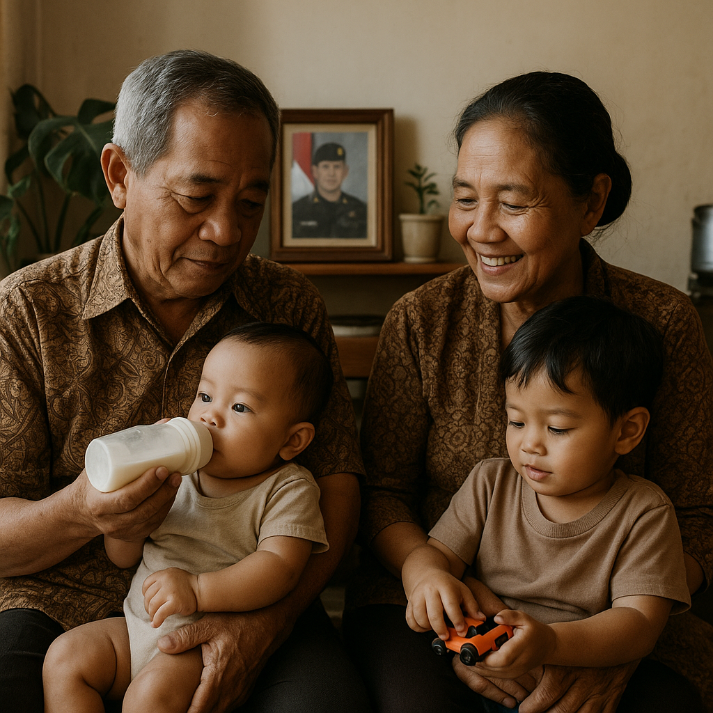 Kakek-Nenek di Bandung Rawat Cucu Saat Orangtuanya Prajurit TNI Bertugas di Perbatasan