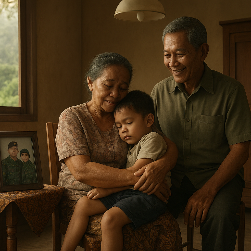 Kakek Nenek Asuh Cucu Saat Orang Tuanya Prajurit TNI Bertugas Bersama di Perbatasan