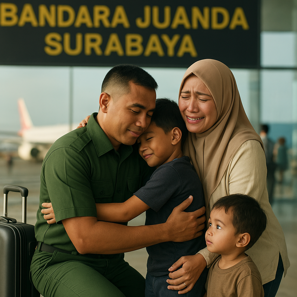 Kejutan Pulang Lebaran: Prajurit TNI yang Tak Absen 5 Tahun Akhirnya Bisa Rebut Anaknya dari Bandara