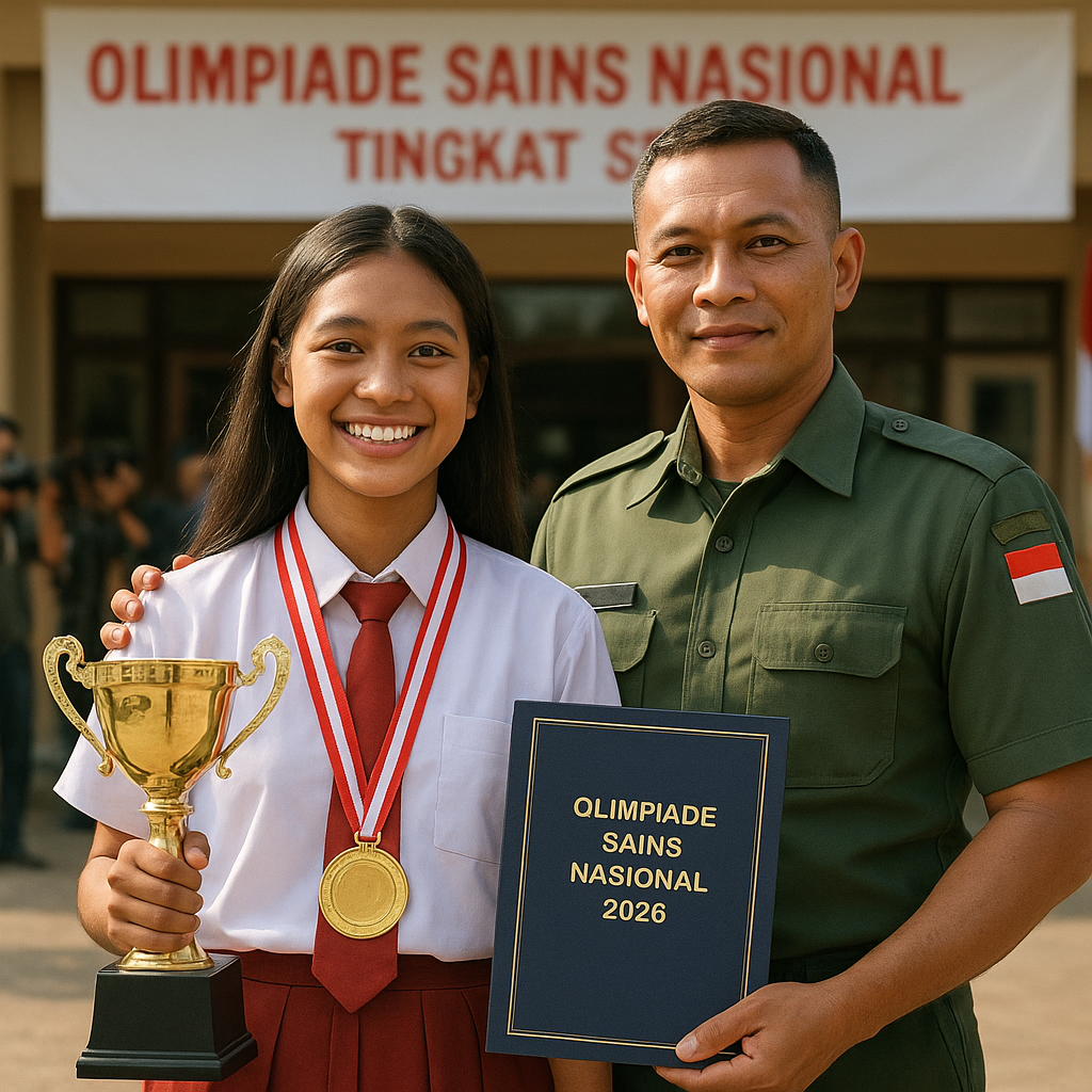 Anak Prajurit TNI AD Raih Emas Olimpiade Sains Nasional: Buah Didikan Disiplin Ayah
