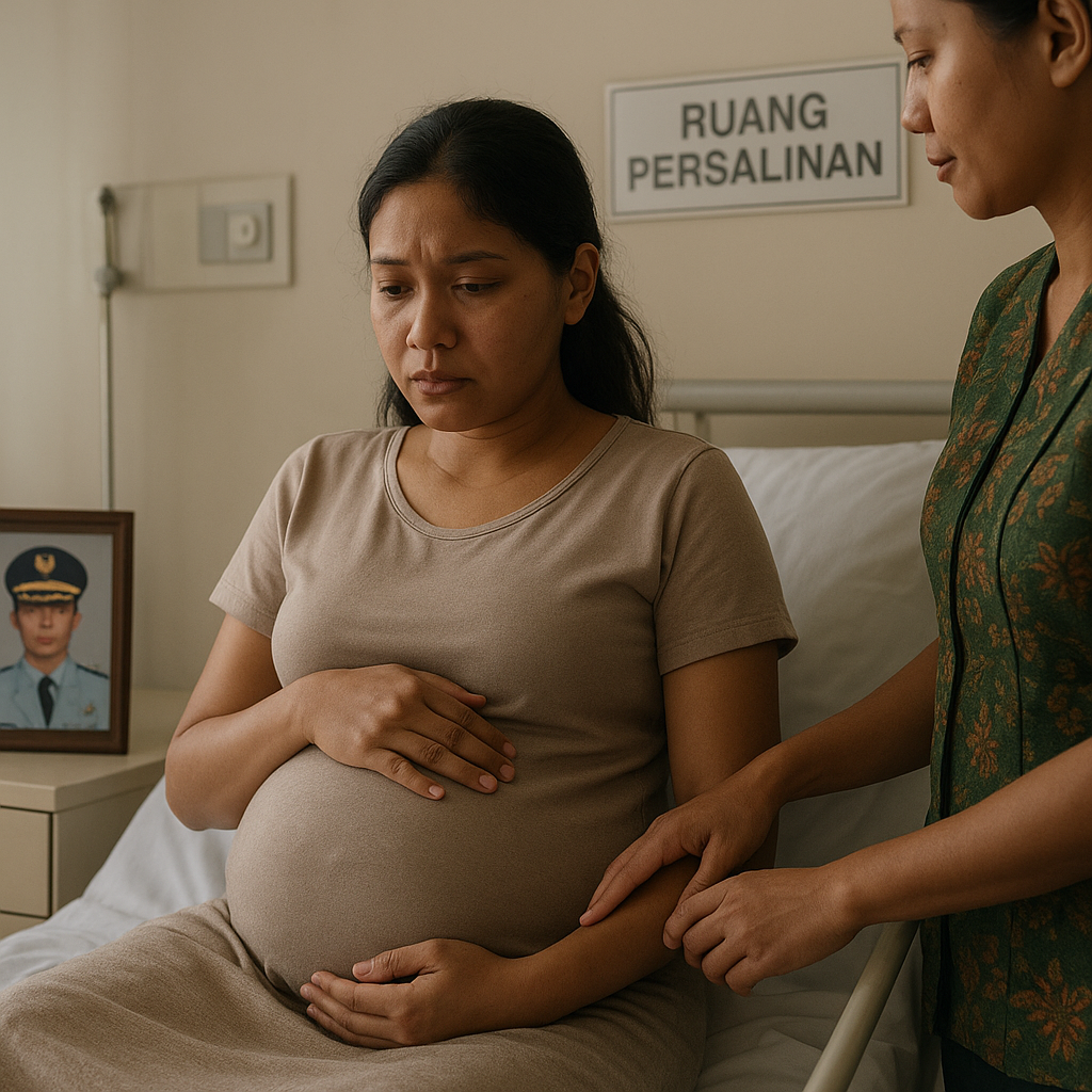 Ibu Muda Prajurit TNI AU Jalani Kehamilan dan Persalinan Tanpa Dampingan Suami