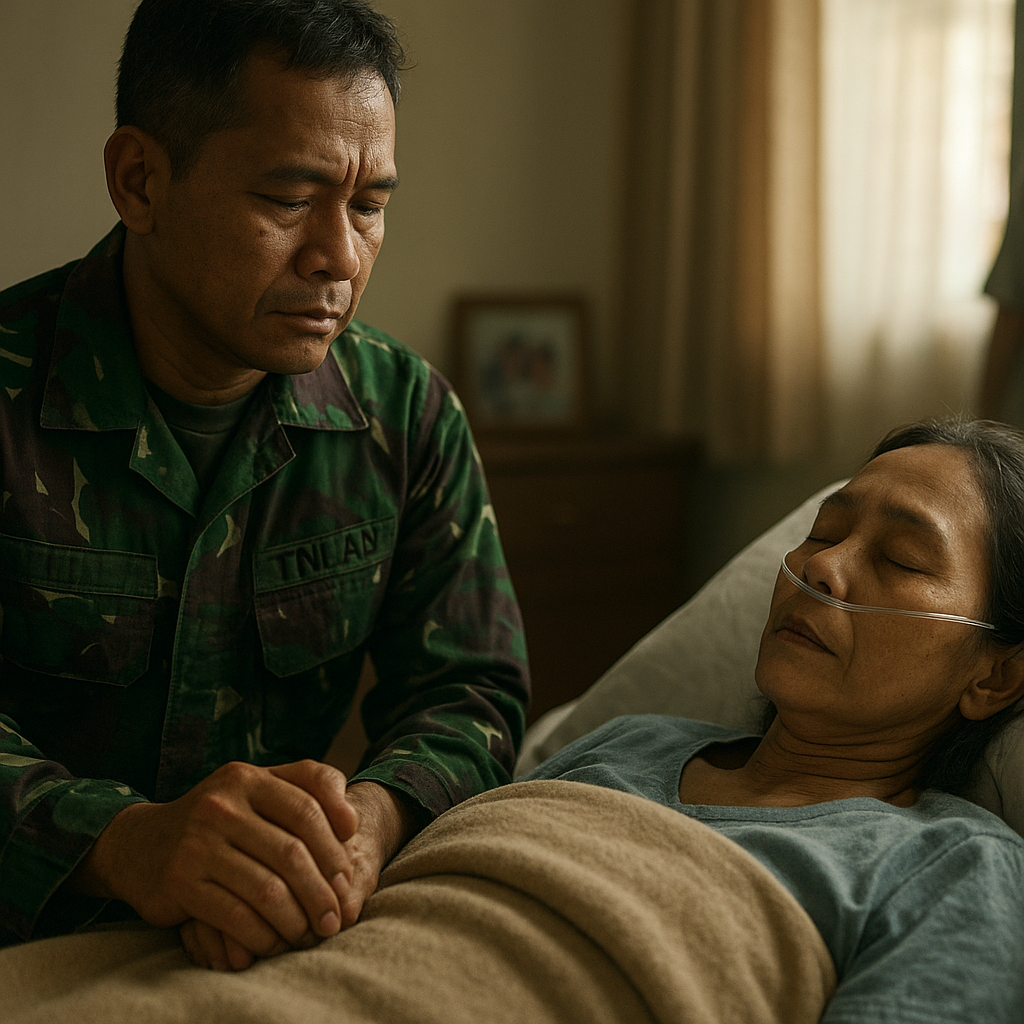 Prajurit TNI AD Pensiun Dini untuk Rawat Istri yang Sakit Kritis