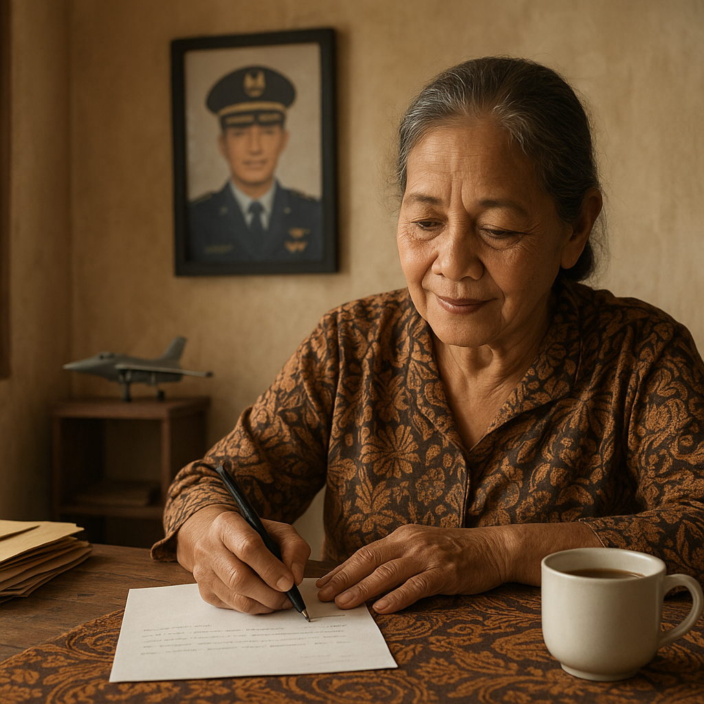 Ibu Prajurit TNI AU Menulis Surat Harian untuk Anaknya yang Bertugas di Pesawat Pengintai