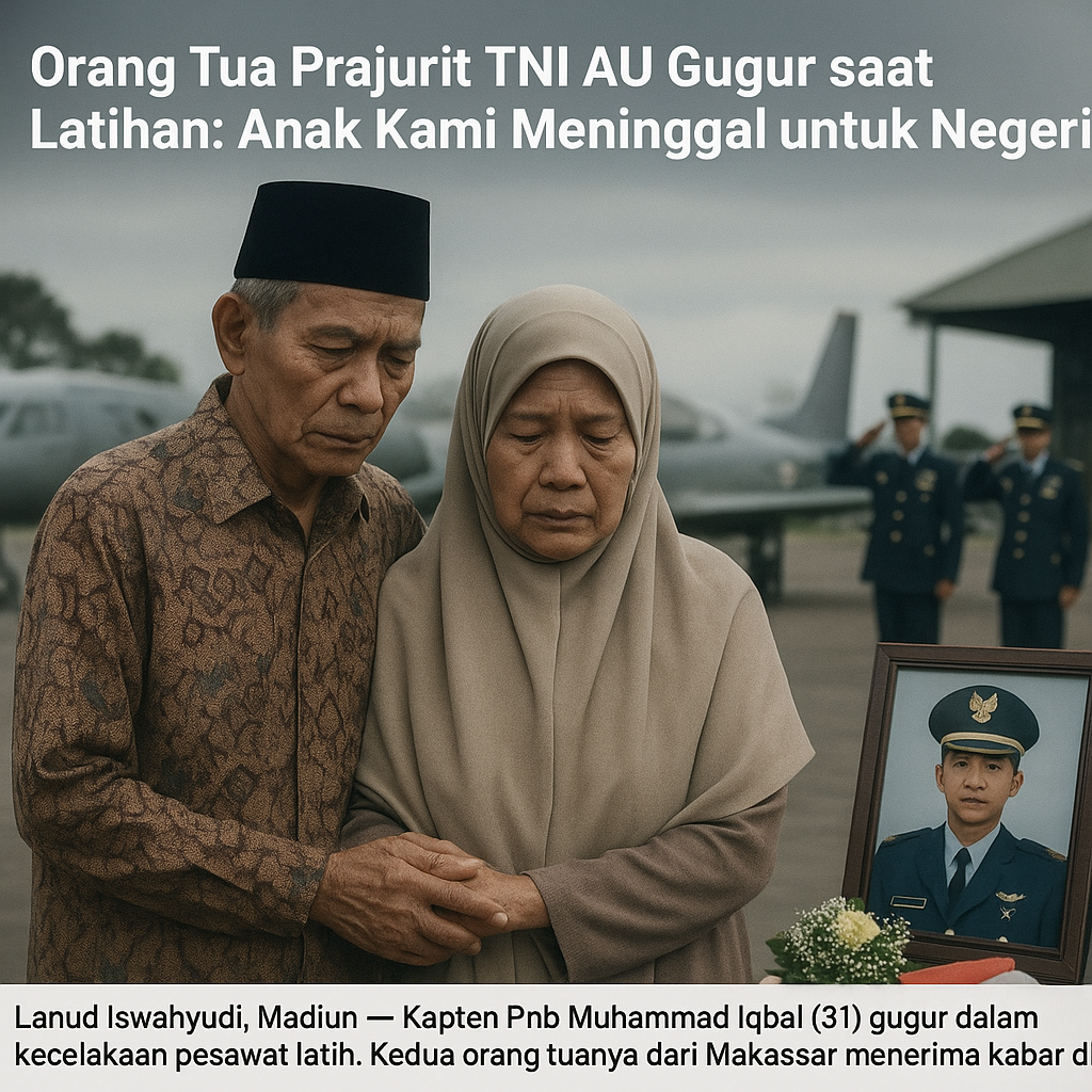 Orang Tua Prajurit TNI AU Gugur saat Latihan: Anak Kami Meninggal untuk Negeri