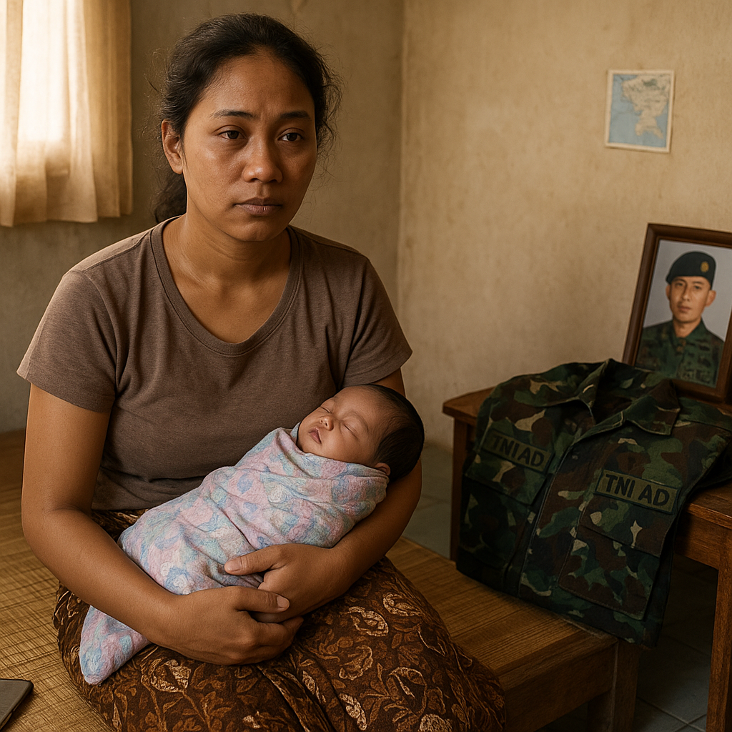 Istri Prajurit TNI AD Rela Melahirkan Sendiri di Rumah karena Suami Bertugas di Daerah Konflik