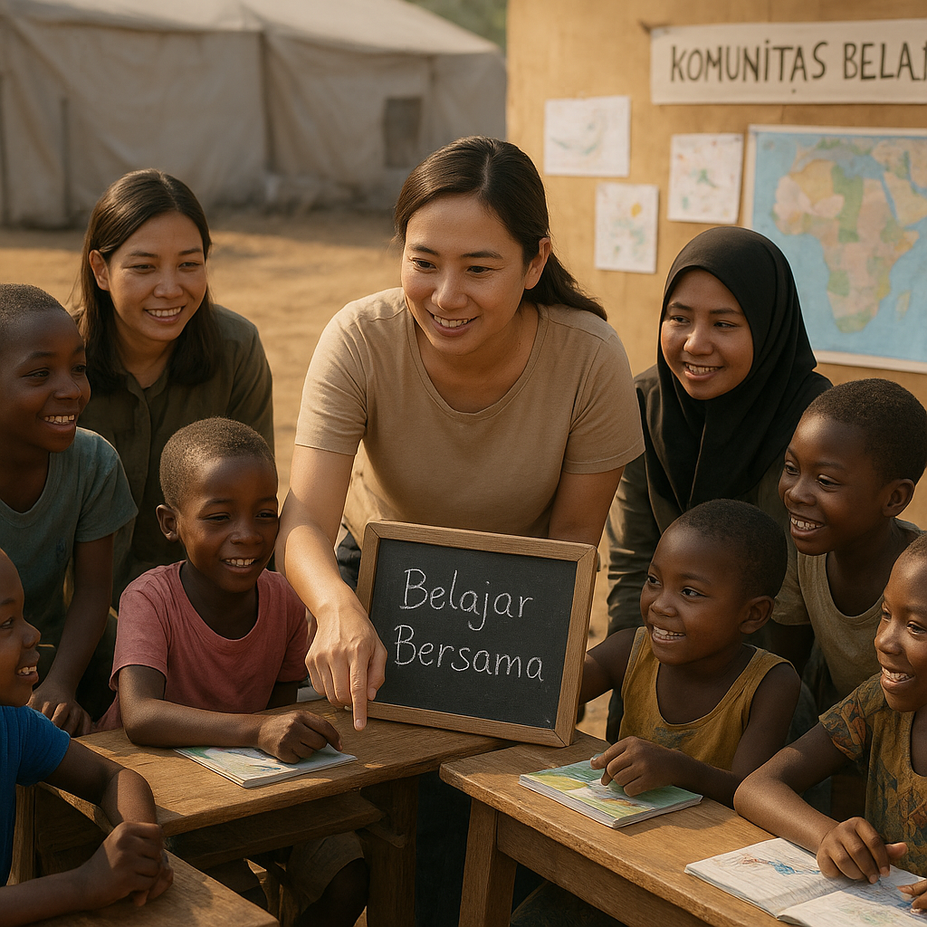 Istri Prajurit Garuda di Kongo Dirikan Komunitas Belajar untuk Anak-Anak Lokal