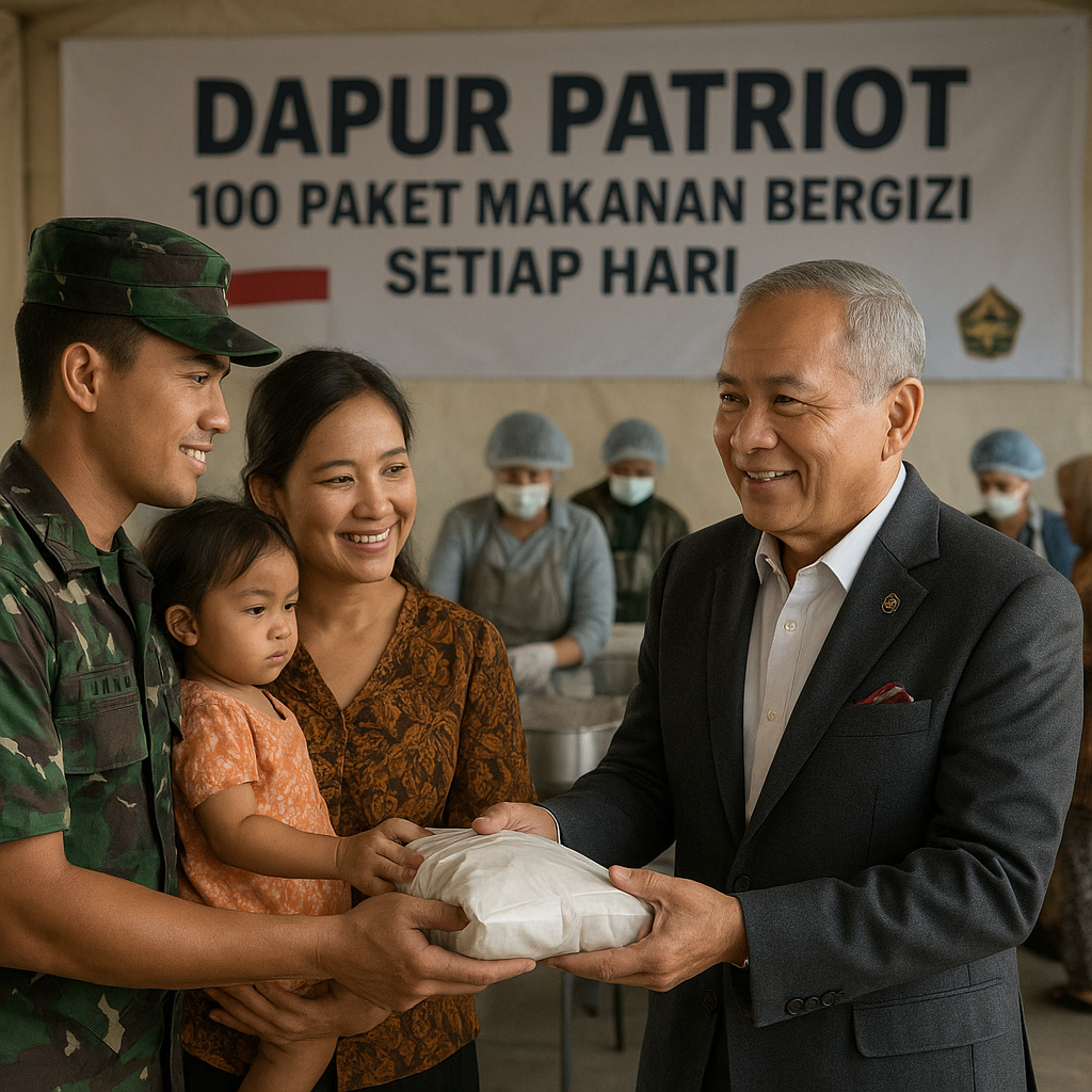 Pensiunan Jenderal TNI AD Buka Dapur Umum Gratis untuk Keluarga Prajurit Muda yang Kesulitan Ekonomi