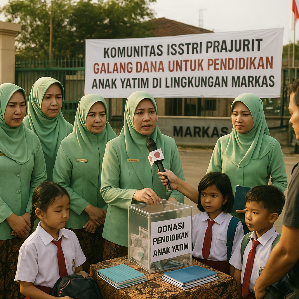 Komunitas Istri Prajurit Galang Dana untuk Pendidikan Anak Yatim di Lingkungan Markas