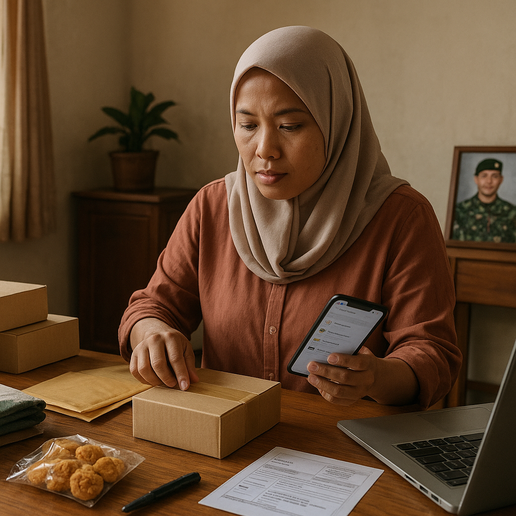 Kisah Istri Prajurit TNI Jualan Online untuk Tambah Penghasilan Keluarga