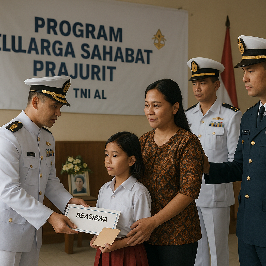Program 'Keluarga Sahabat Prajurit' TNI AL Bantu Pendidikan Anak Prajurit Meninggal Dunia