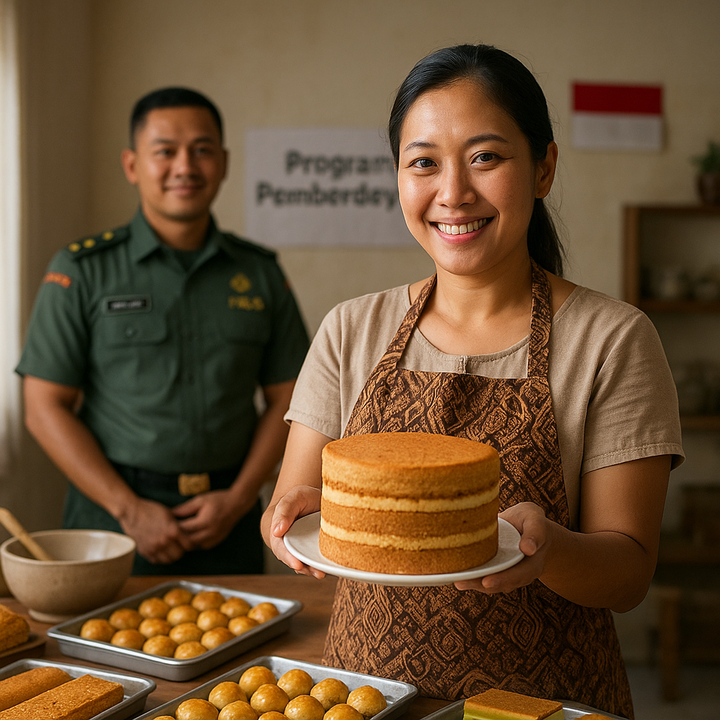 Istri Prajurit TNI AD Sukses Bangun Usaha Kue Berkat Dukungan Program Pemberdayaan