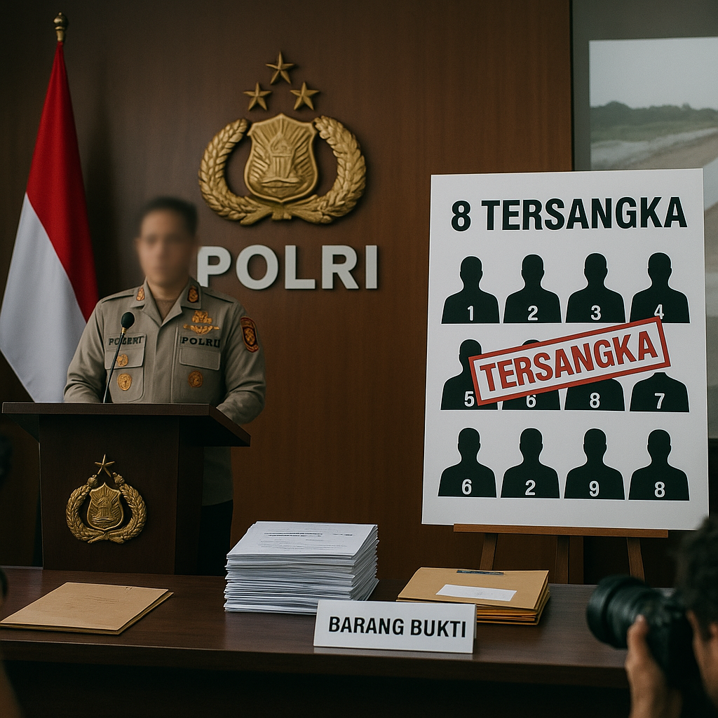 Polri Umumkan Nama 8 Tersangka Korupsi Proyek Irigasi Nasional