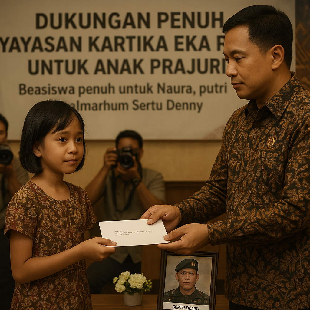 Dukungan Penuh Yayasan Kartika Eka Paksi untuk Anak Prajurit yang Kehilangan Ayah di Papua