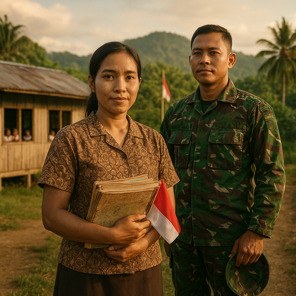 Sang Saka di Hati Bunda: Kisah Ibu Guru yang Suaminya Prajurit TNI AD di Daerah Rawan Konflik