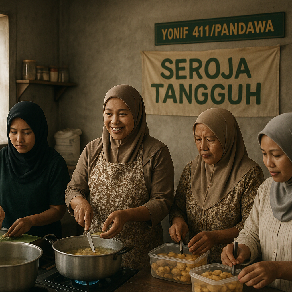 Dari Dapur Asrama, Istri Prajurit TNI AD Ciptakan Komunitas Tangguh Hadapi Krisis Ekonomi