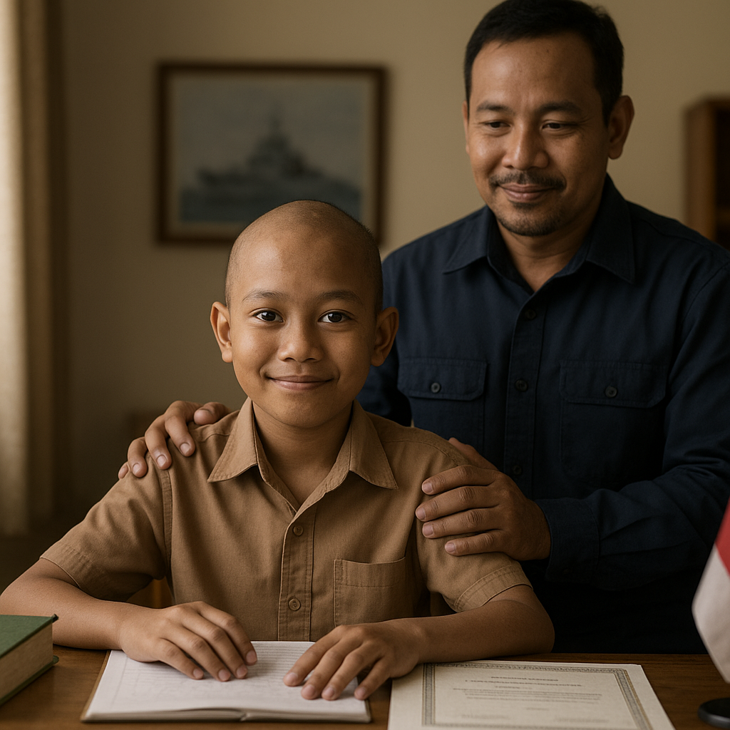 Anak Prajurit TNI AL Penderita Kanker Tulang Raih Prestasi Akademik Membanggakan