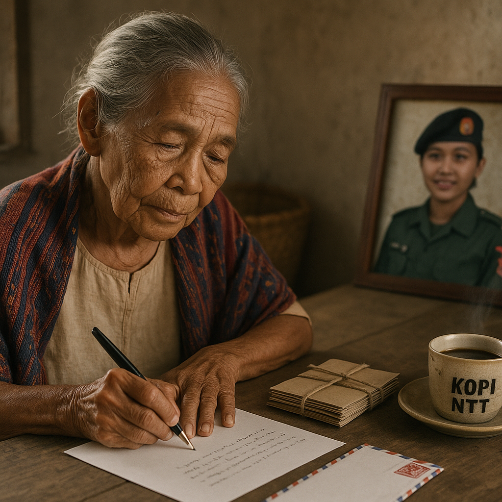 Ibu 80 Tahun di NTT Rutin Kirim Surat dan Kopi untuk Cucu yang Jadi Prajurit di Papua
